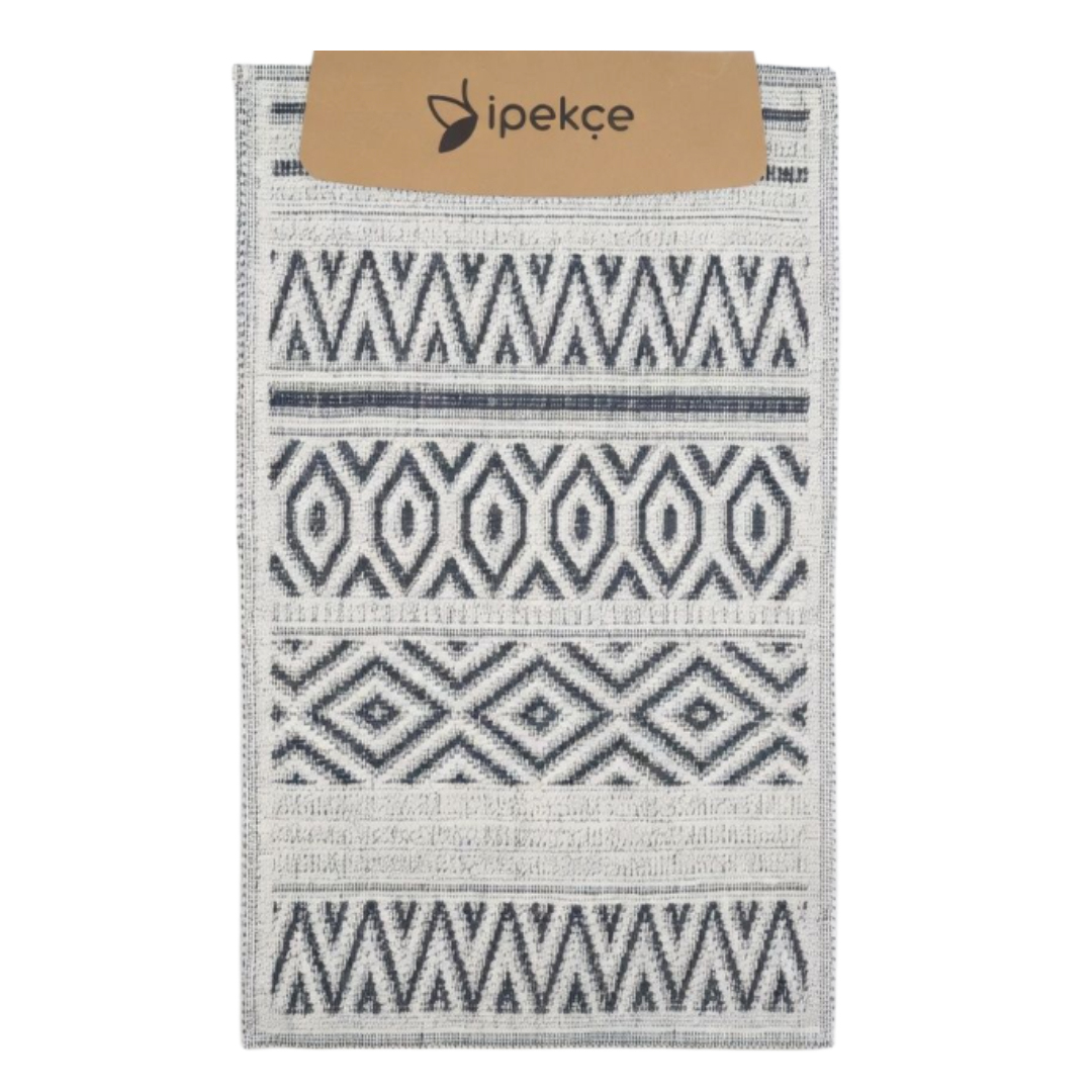 Covor baie IPEKCE, Monastro, 2 piese, 50 × 60 cm / 60 × 100cm - Ethnic Albastru