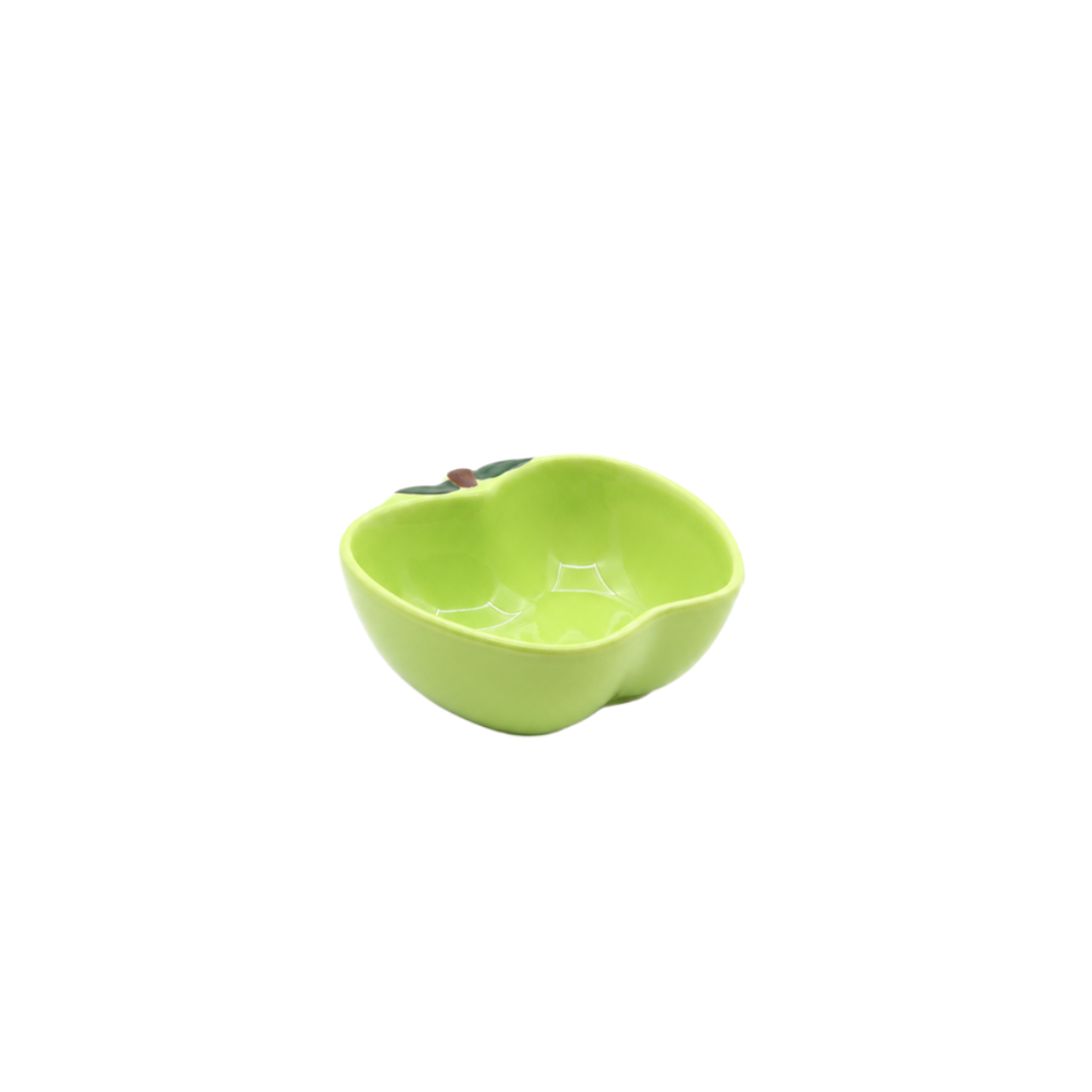 Bol "Măr" M26-214, ceramică, verde, 9.5 x 10 x 4.3 cm