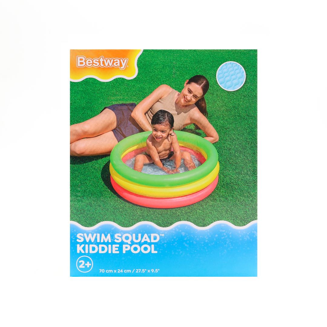 Piscină gonflabilă Bestway, M25-85, podea moale, multicolor - curcubeu, vinil rezistent,  41 L, 70 cm x 24 cm