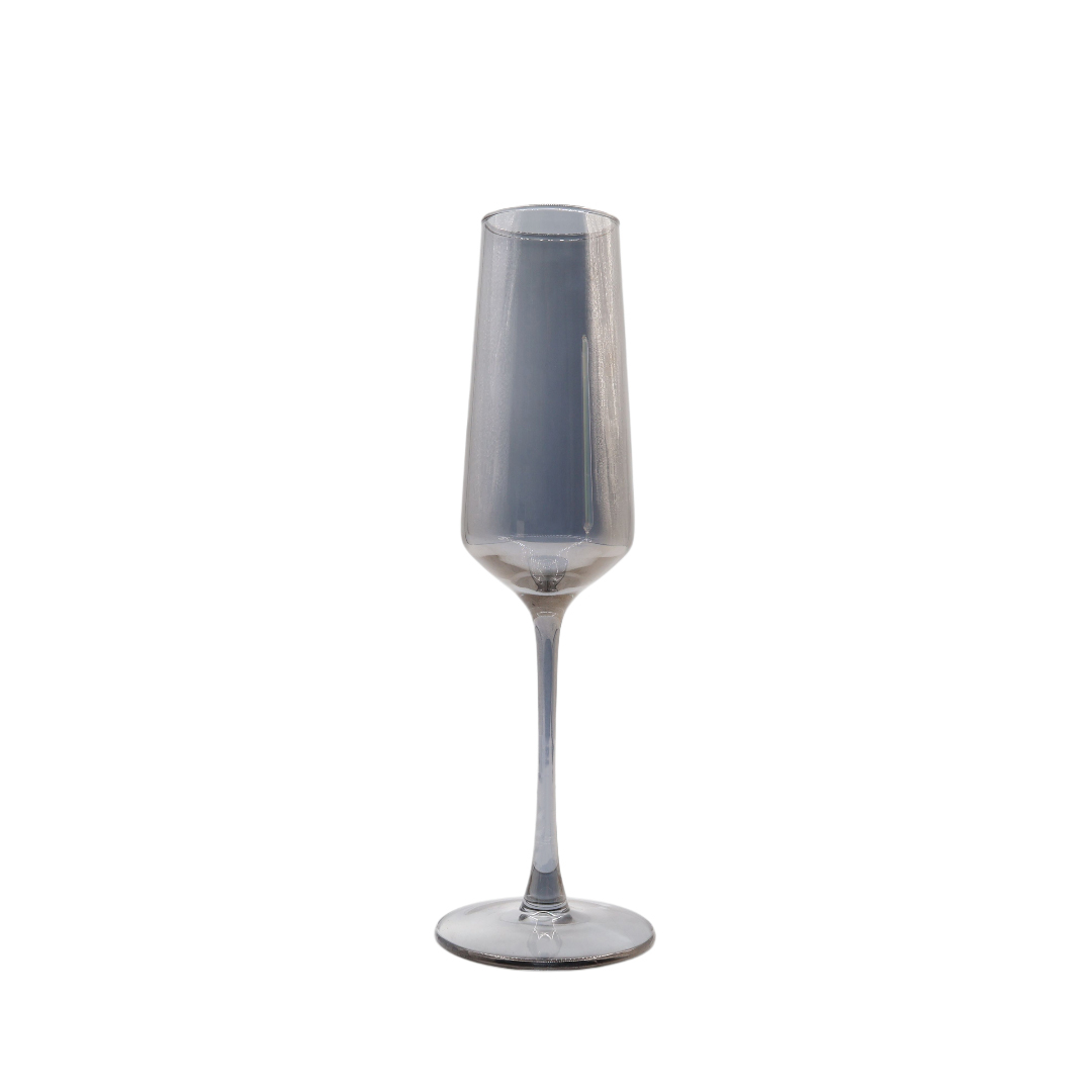 Set 6 pahare pentru șampanie M21-329, gri, sticlă, 230 ml