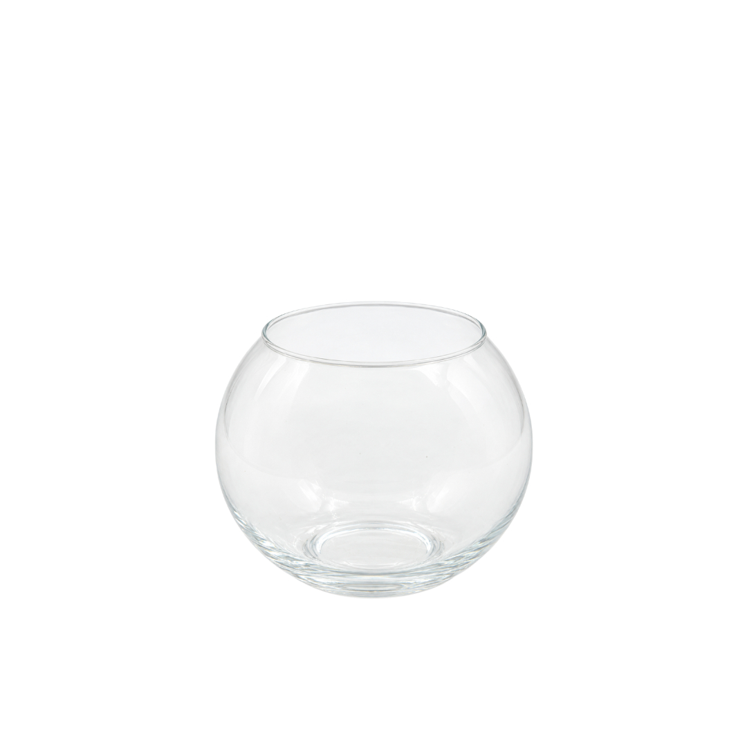 Vază pentru flori M26-178, sticlă, transparent, 12 cm