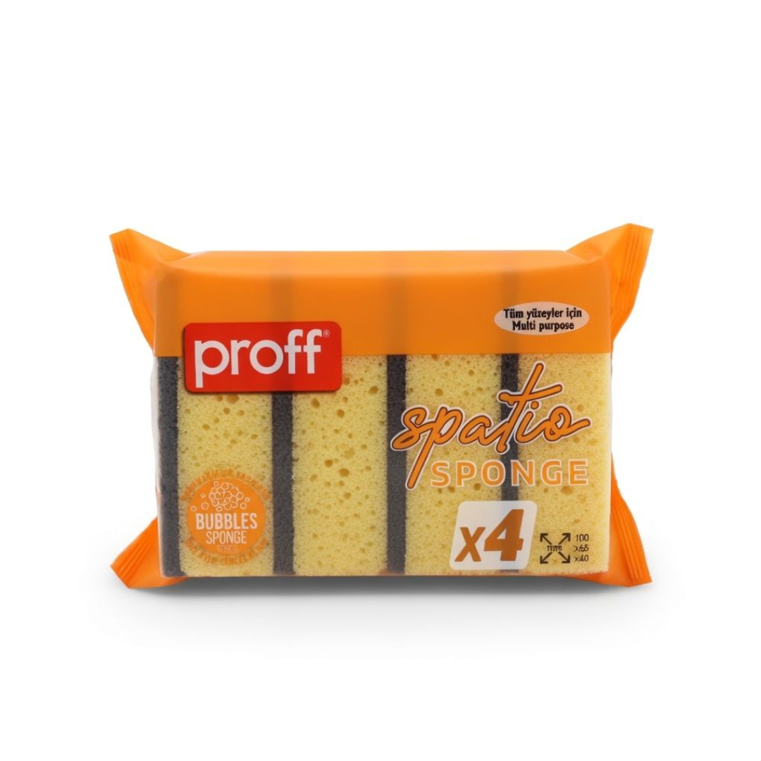 Burete de bucatarie Proff, 4 bucați, galben