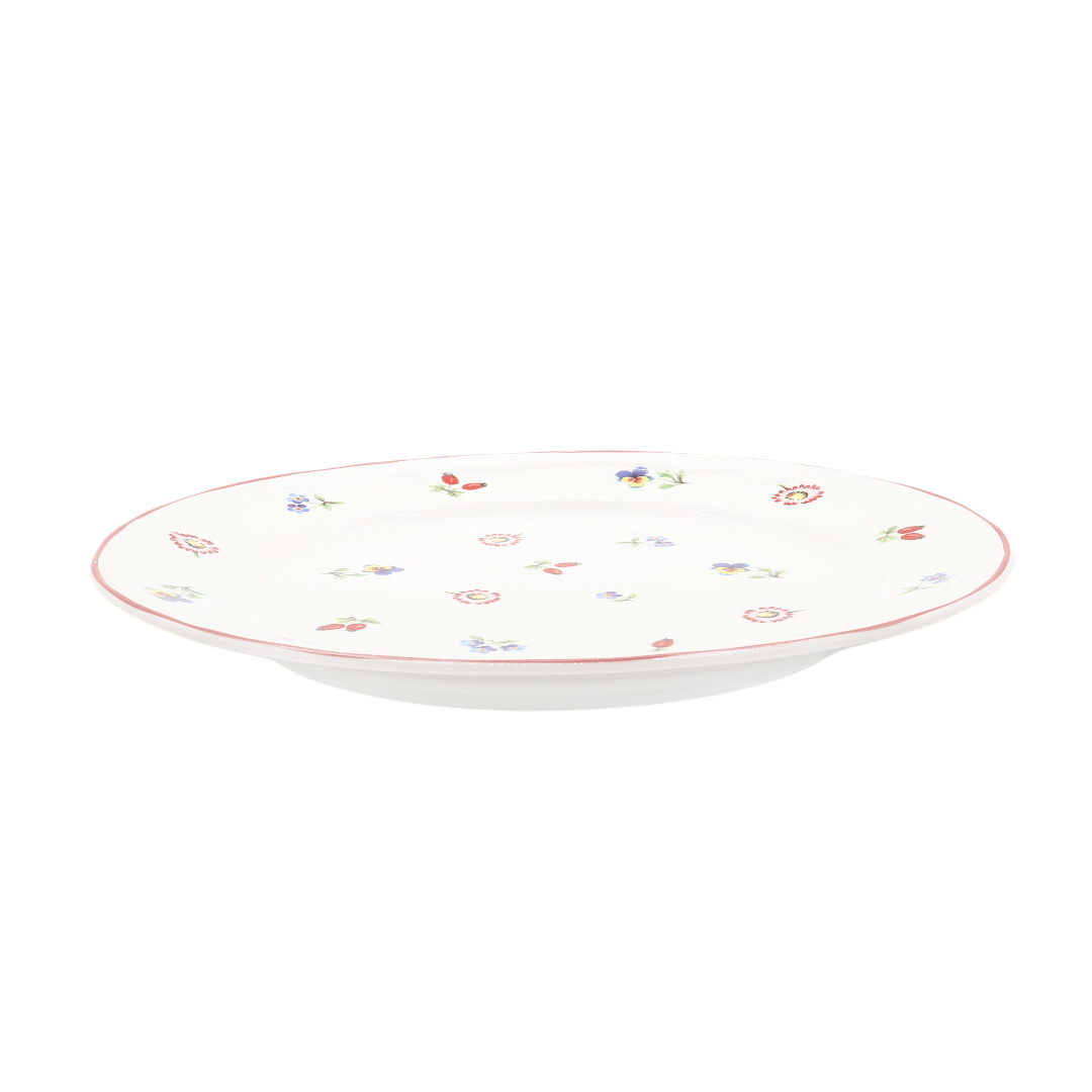 Farfurie BYFOMA M21-21, ceramică, imprimeu flori, 3x26.2 cm