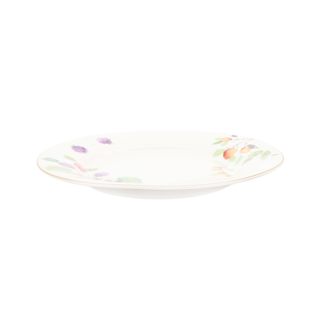 Farfurie BYFOMA M21-31, ceramică, imprimeu zmeură, 1.6x20.6 cm