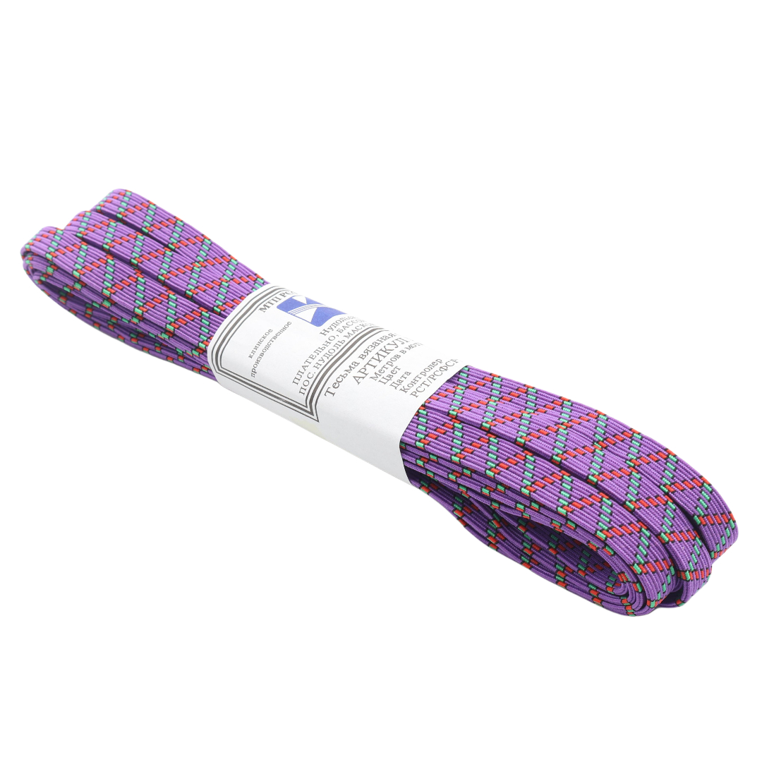 M19-93 Elastic, multicolor, 5M (4pcs) 1/400 buc - Фиолетовый