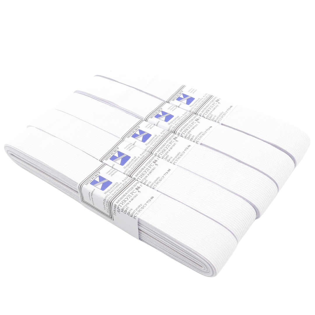 M19-96 Elastic, lat alb, 5M*3cm (5pcs) 1/400 buc - thumbs image 3