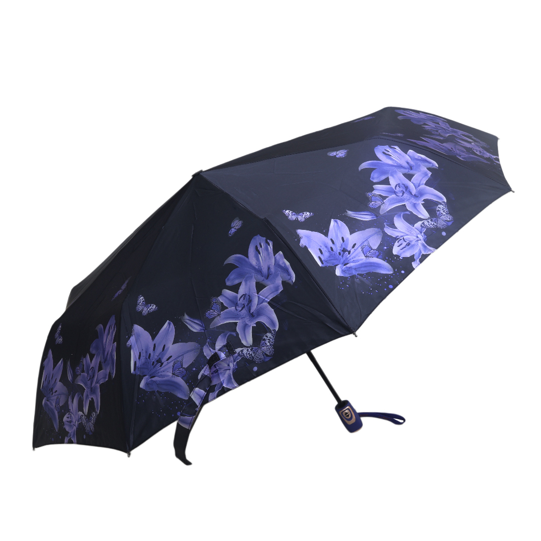 Umbrelă pliabilă Universal M16-423, automat, poliester, multicolor, 99 cm - Albastru închis