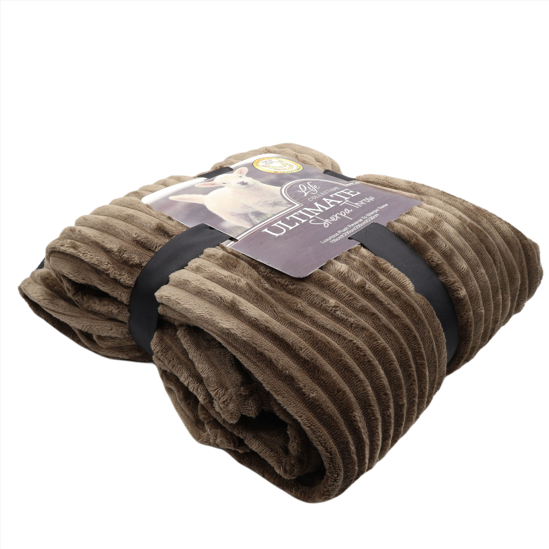 Cuvertură ULTMATE, M14-26, Fleece, multicolor, 200 x 230 cm - Maro