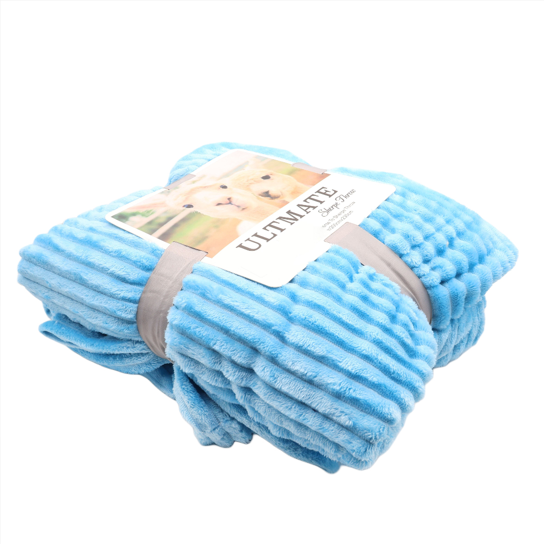 Cuvertură ULTMATE, M14-26, Fleece, multicolor, 200 x 230 cm - Albastru deschis