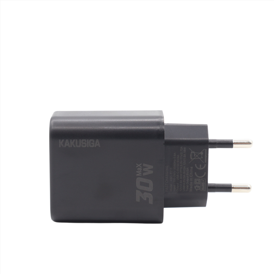 Încărcător cu cablu Kakusuga KSC-2214, negru, TYPE-C to TYPE-C 30W, QC 3.0 - thumbs image 2