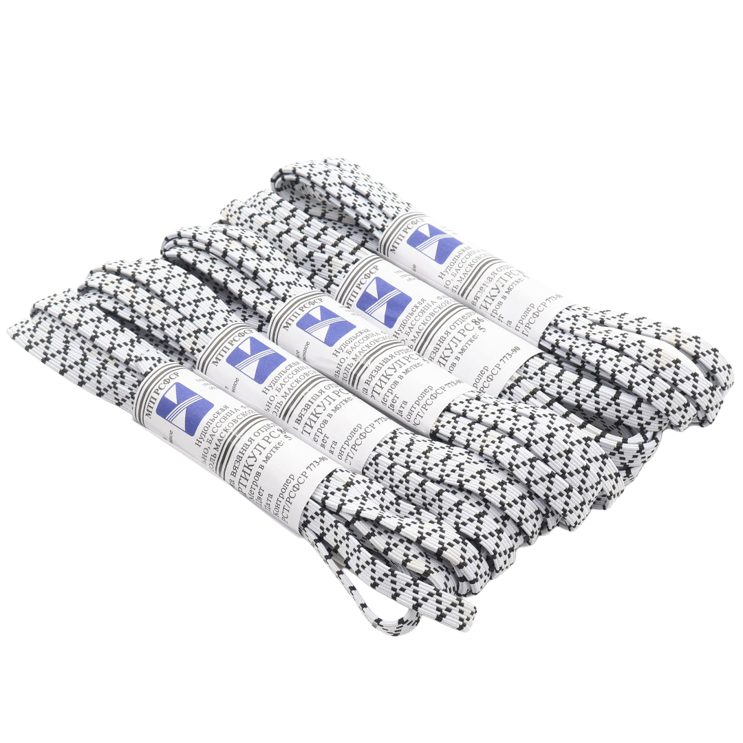 Резинка вязаная M19-85-1, белый c узором, 5 м - thumbs image 3