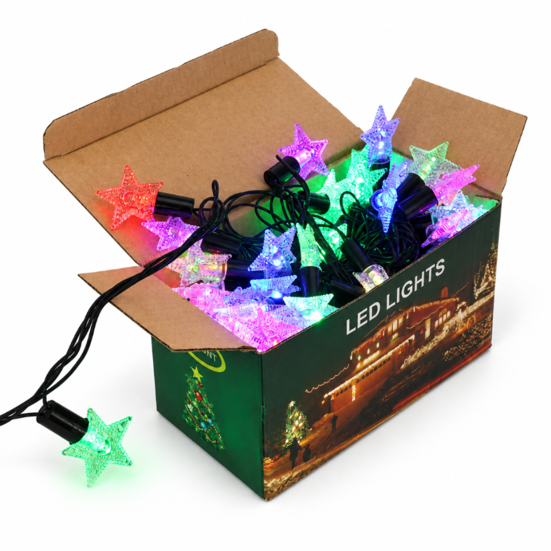 Ghirlandă steluță M13-402, lumină multicolor, 10 m, 60 luminițe led