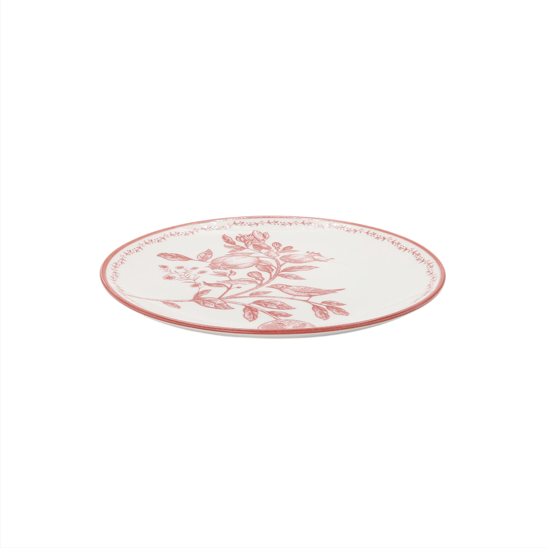 Farfurie Gupan M26-146 , ceramică, imprimeu rodie, 19 cm