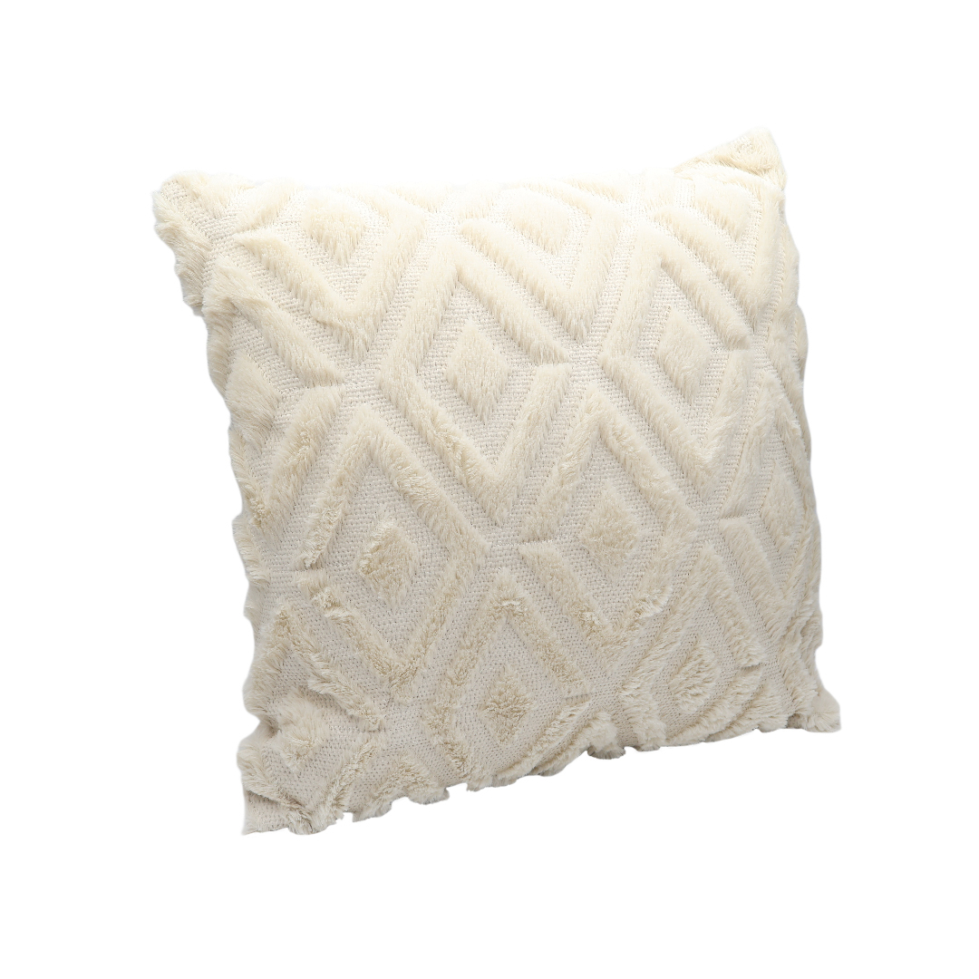 Pernă decorativă KS-03, poliester, multicolor, 42x42 cm - Bej
