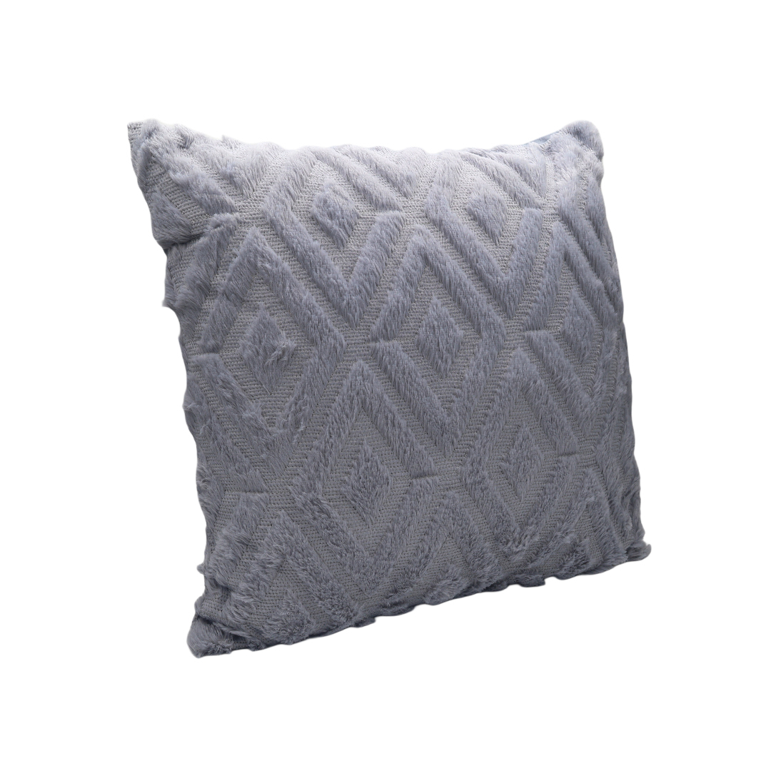 Pernă decorativă KS-03, poliester, multicolor, 42x42 cm - Gri