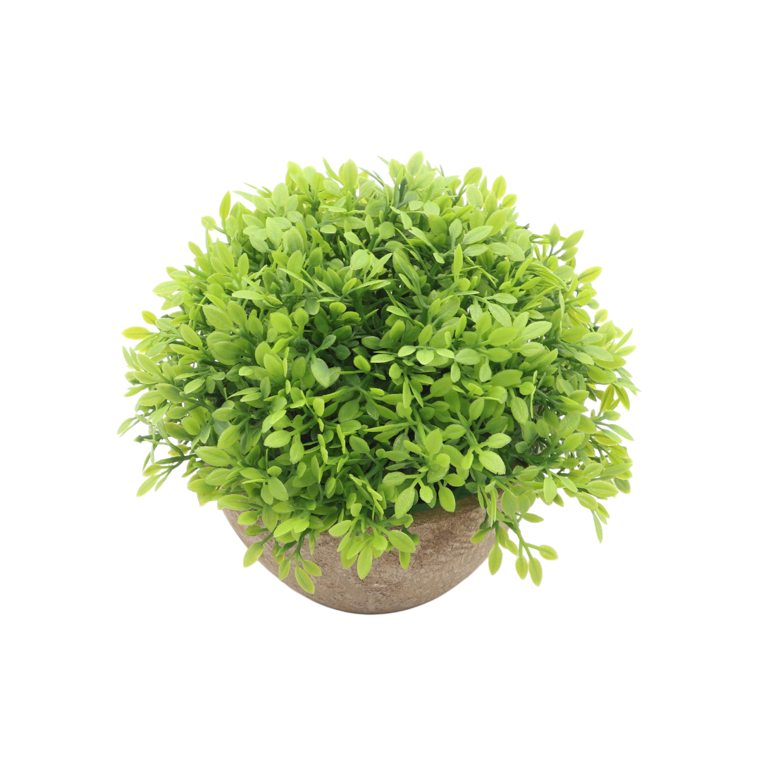 Plantă artificială Cimiș M19-176, poliester, verde, 1 tufa, 14x10 cm