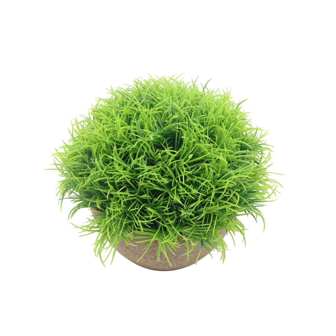 Plantă artificială Iarbă M19-177, poliester, verde, 1 tufa, 13.5x10 cm