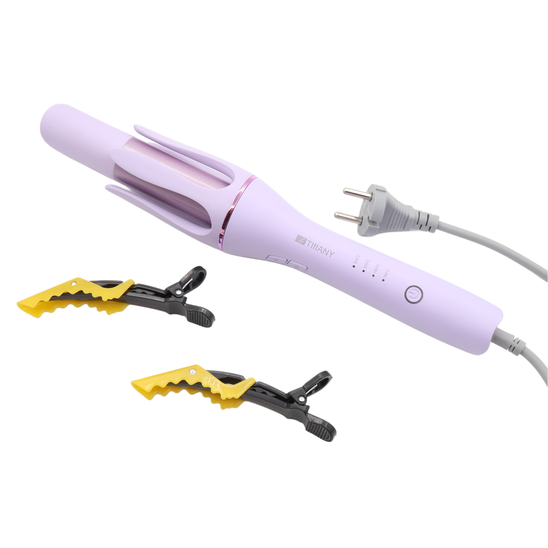 Ondulator de păr automat Tiffany TF-6011, violet, plastic, 2 clame 35 W