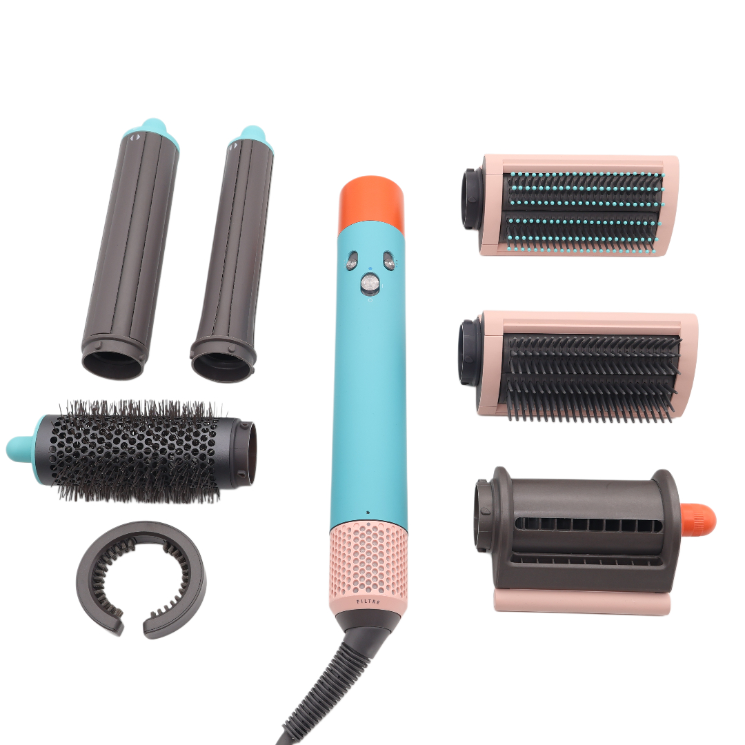 Multistyler pentru păr 6 în 1, M22-123-3, plastic, albastru-roz, 1300 W