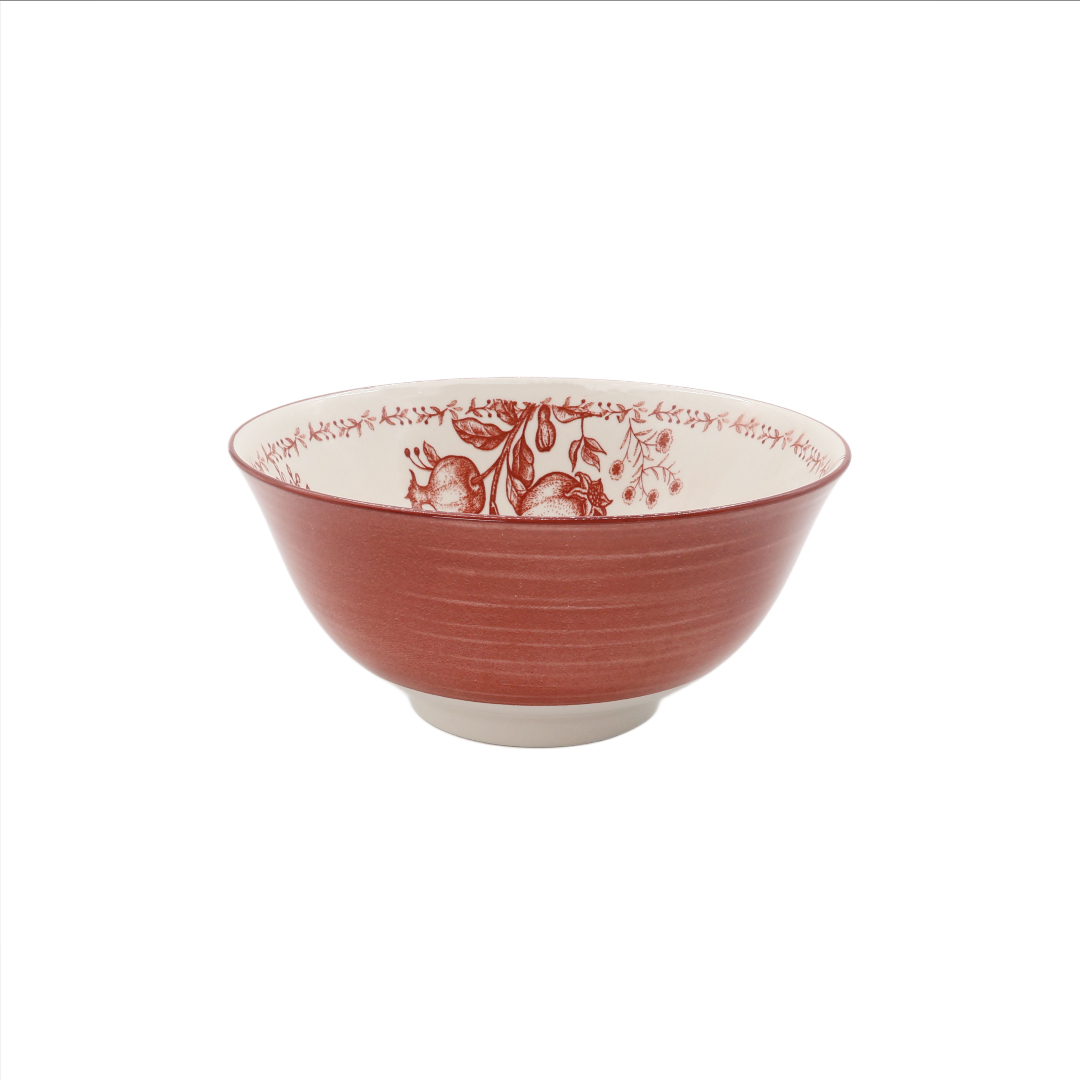Bol Gupan M26-143, ceramică, imprimeu rodie, 15.5 x 6.3 cm