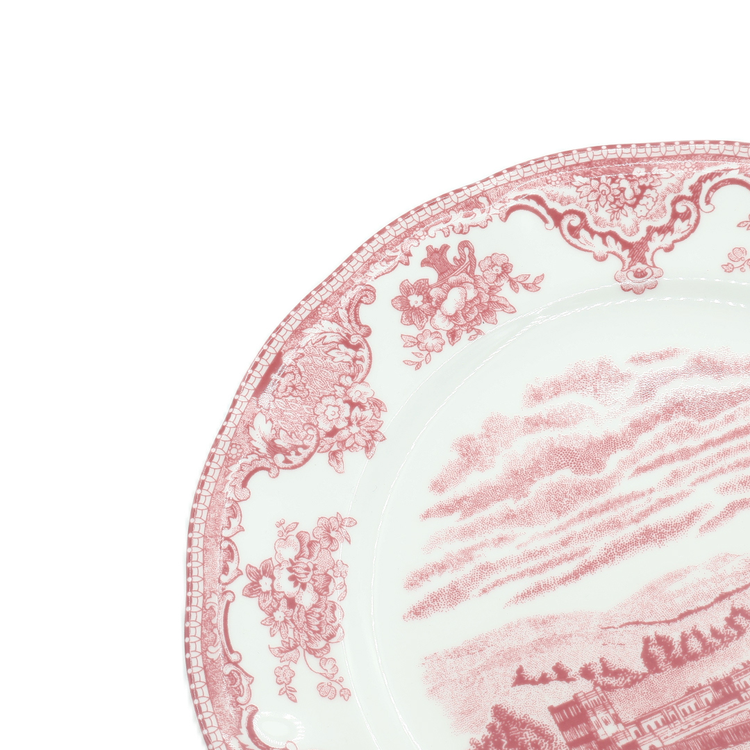 Винтажная тарелка BYFOMA M21-12, керамика, принт с замком, 1.3x19.9 см - thumbs image 3