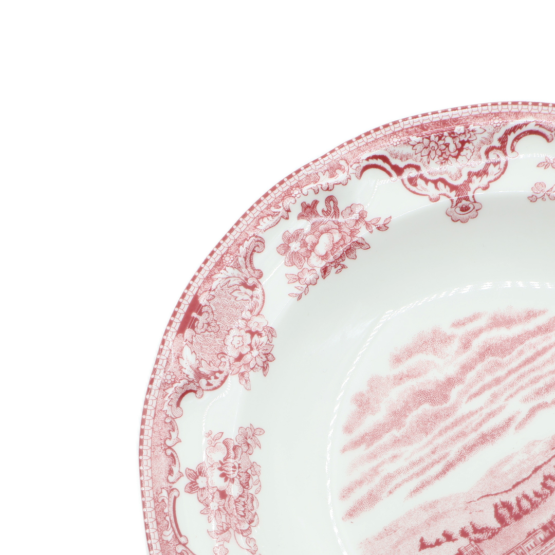 Винтажная тарелка BYFOMA M21-11, керамика, принт с замком, 3.4x22.1 см - thumbs image 3