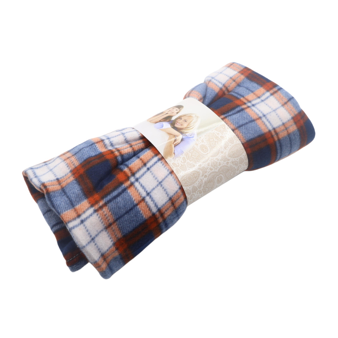 Cuvertură în carouri Mia M14-27, acril, multicolor, 200x150 cm - Albastru deschis