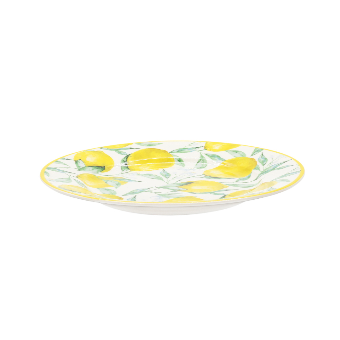 Farfurie BYFOMA M16-481, ceramică, imprimeu lămâie, 1.7x20.5 cm