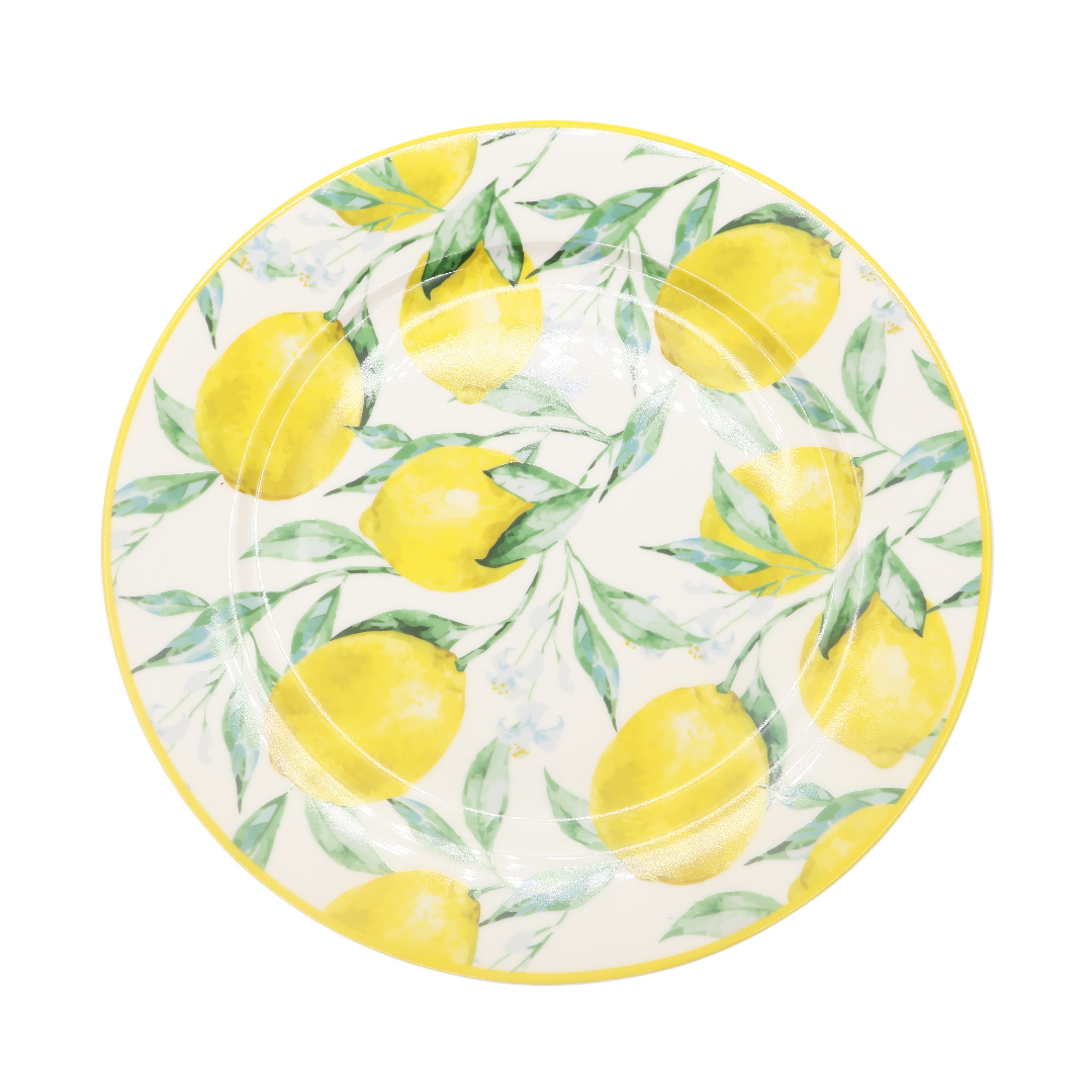 Farfurie BYFOMA M16-480, ceramică, imprimeu lămâie, 1.9x27 cm - thumbs image 2
