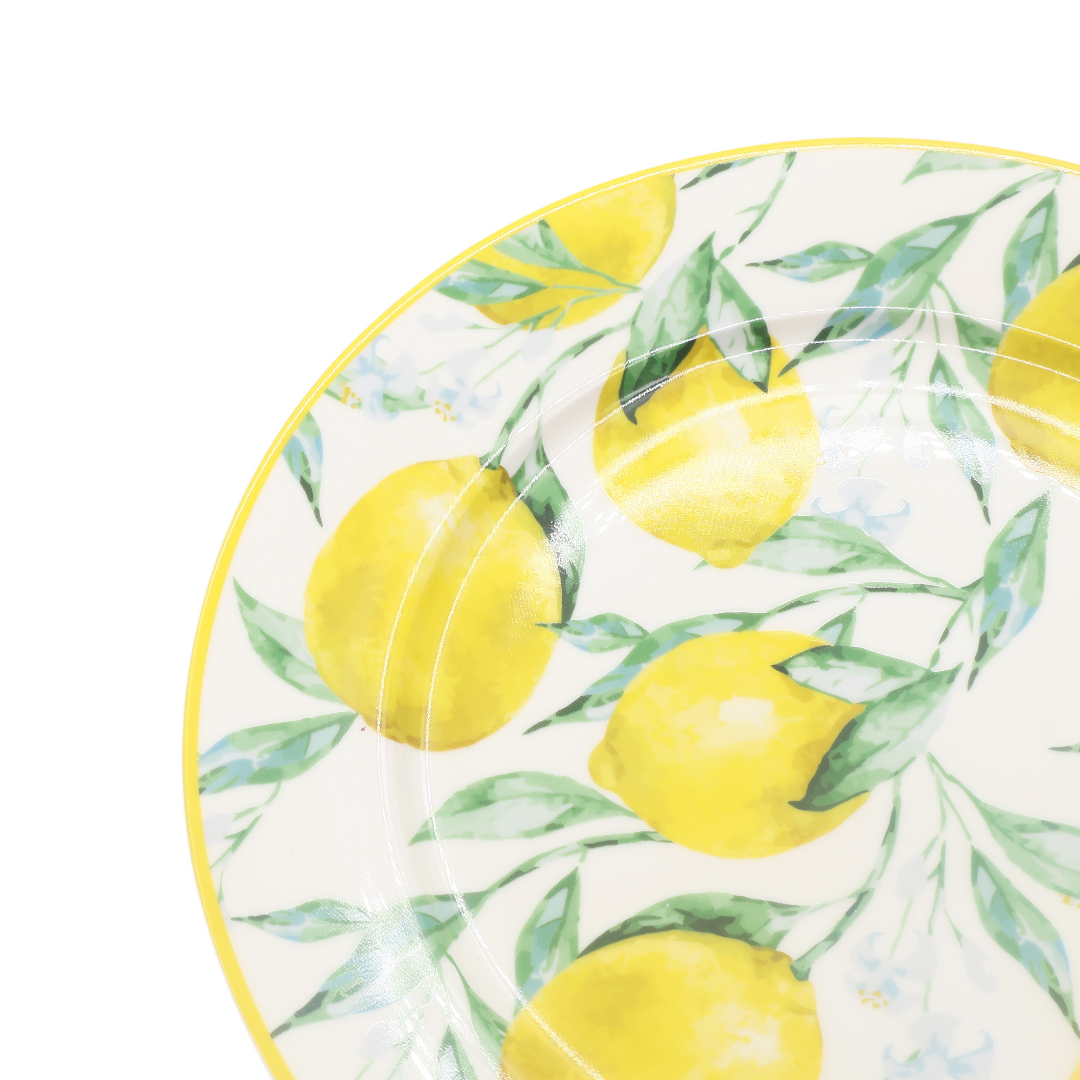 Farfurie BYFOMA M16-480, ceramică, imprimeu lămâie, 1.9x27 cm - thumbs image 3