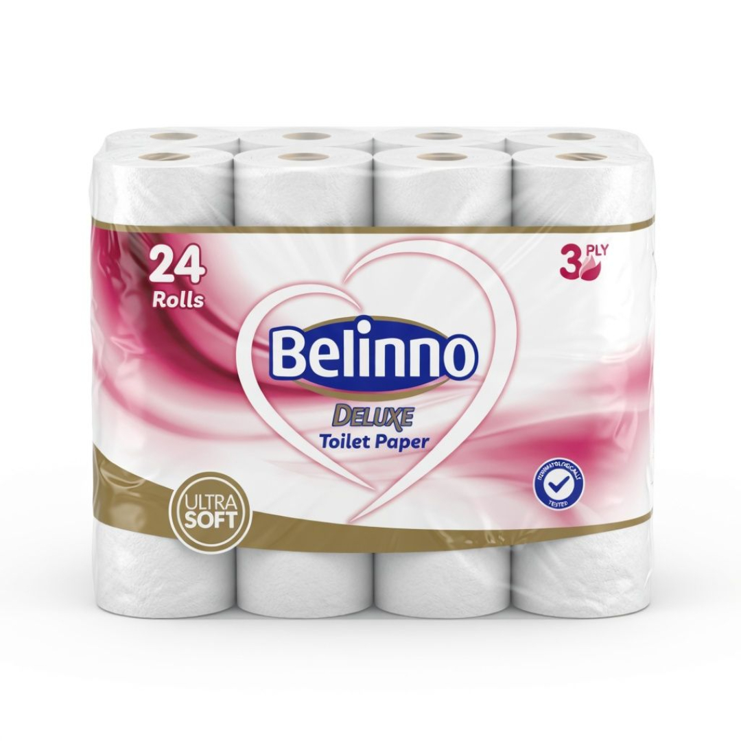 Hârtie igienica BELINNO Deluxe 24 role, 3 straturi