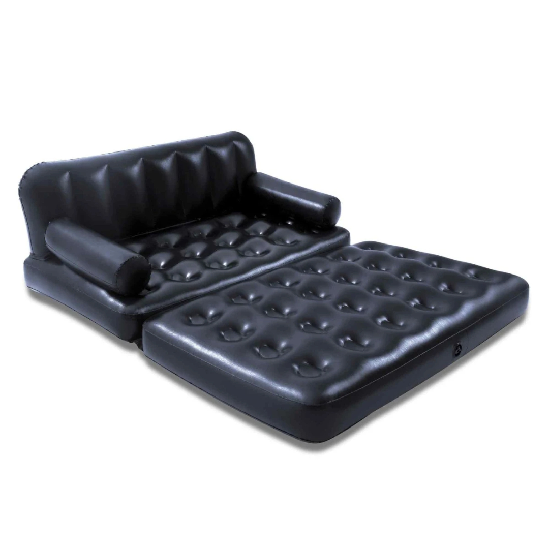 Canapea gonflabilă 5 în 1 Bestway M25-93, interior și aer liber, negru, PVC, 1.88 m x 1.52 m x 64 cm, greutatea maximă 300 kg - thumbs image 2