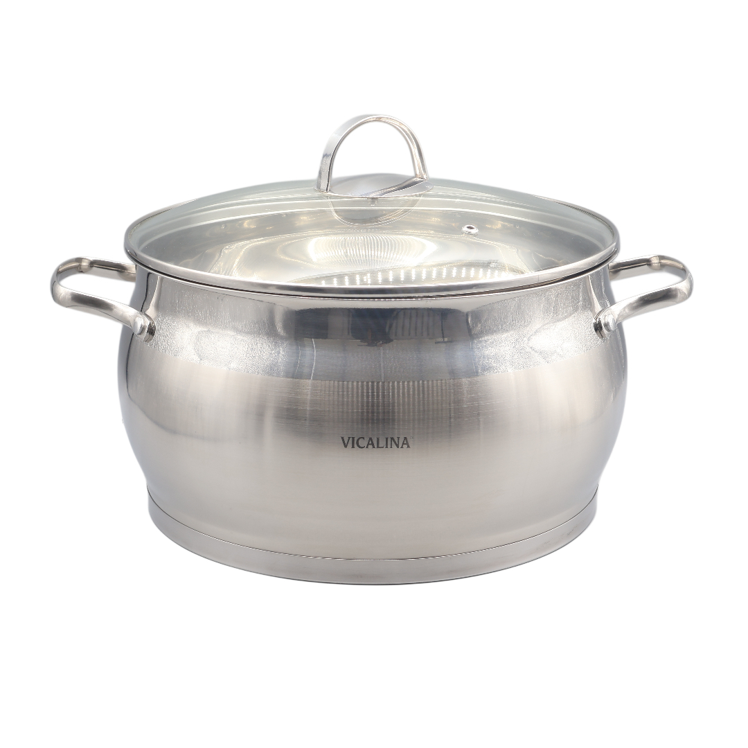 Cratiță Vicalina VL-1068, oțel inoxidabil , 28 cm, cu capac, 10 L
