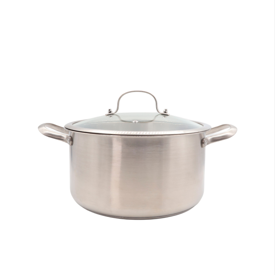 Cratiță cu capac M13-320, oțel inoxibil,  6.5 L, 26 cm
