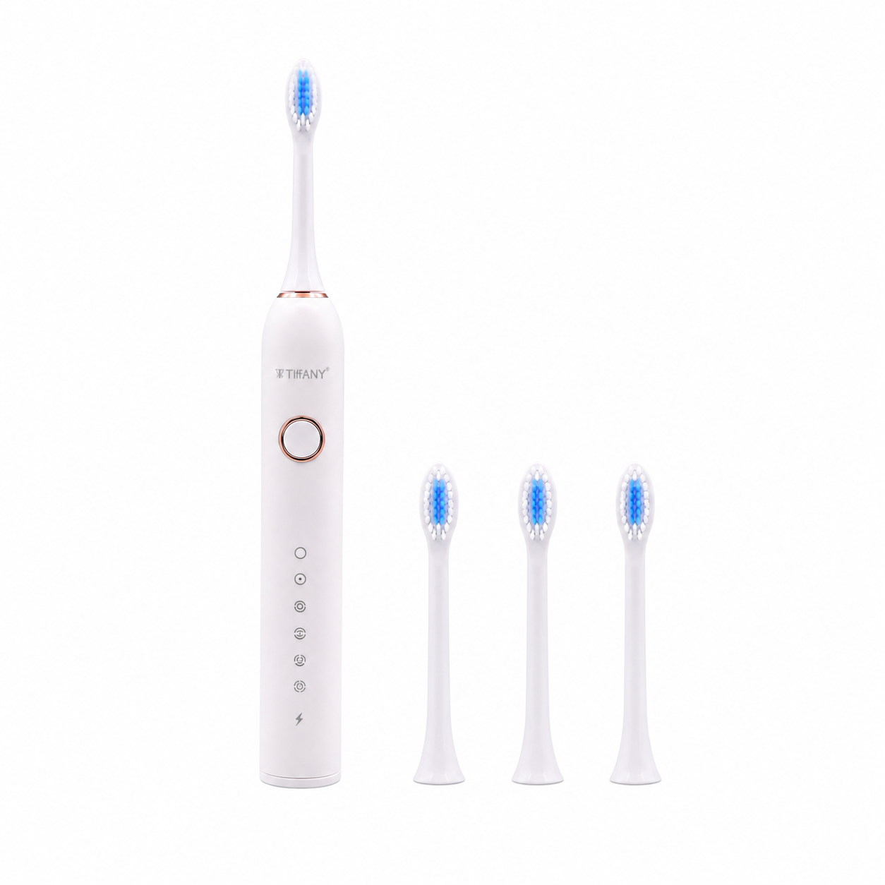 Periuță de dinți electriă Tiffany TF-8011, alb, plastic, 4 rezerve de schimb, 6 moduri, 2.5 W