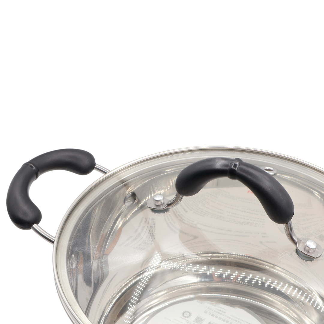 Cratiță Fenvo M13-315, oțel inoxibil, 30 cm, 12 L, cu capac, mânere termoizolate - thumbs image 2