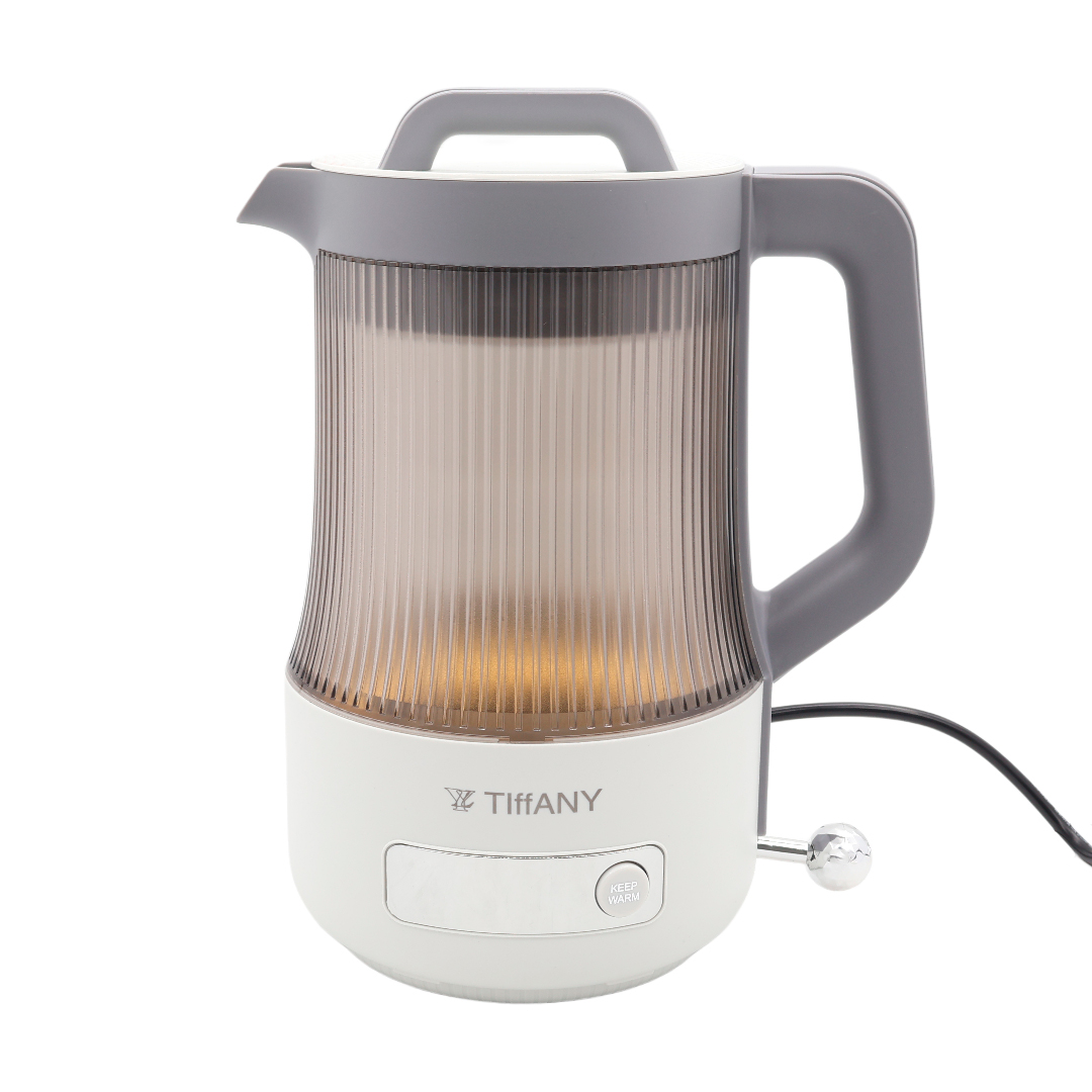 Fierbător de apă Tiffany TF-6626, 1.8 L, plastic, gri, iluinare caldă, 1600 W