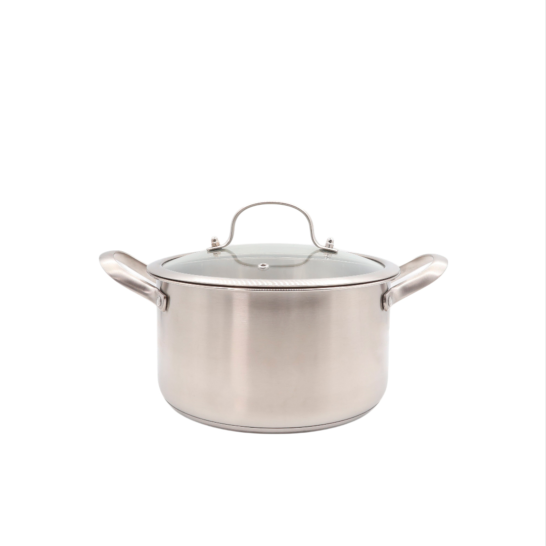 Cratiță cu capac M13-318, oțel inoxibil, 4 L, 22 cm