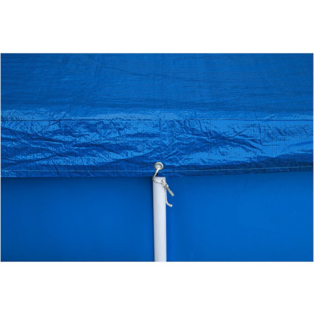 Prelată pentru piscină Bestway, M25-81, albastră, 2.64 m x 1.74 m, polietilenă, orificii de drenaj și sfoară de fixare - thumbs image 3