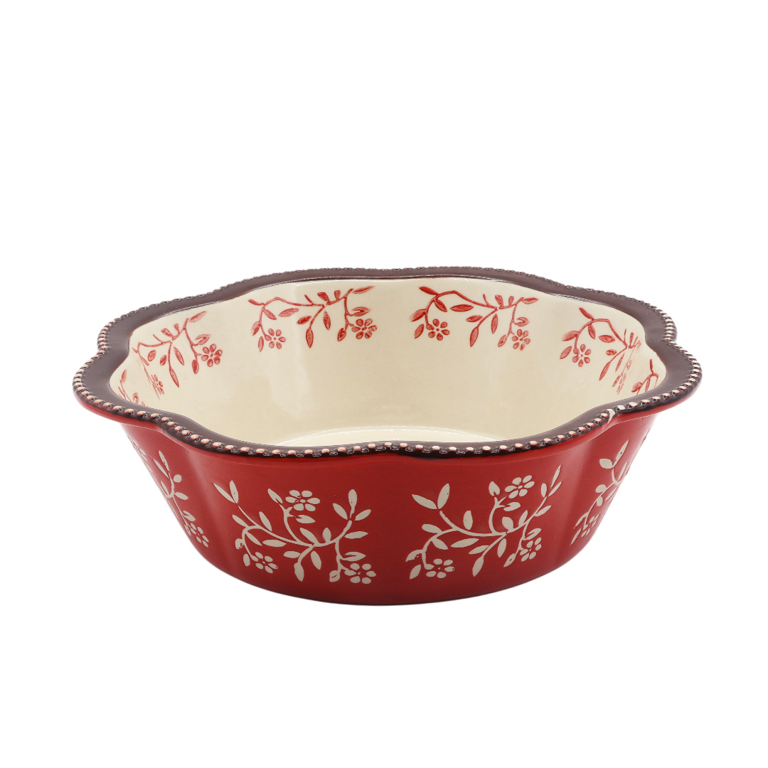 Форма для выпечки M21-112, керамика, бордовый, 26.6x26.6x7.7 см