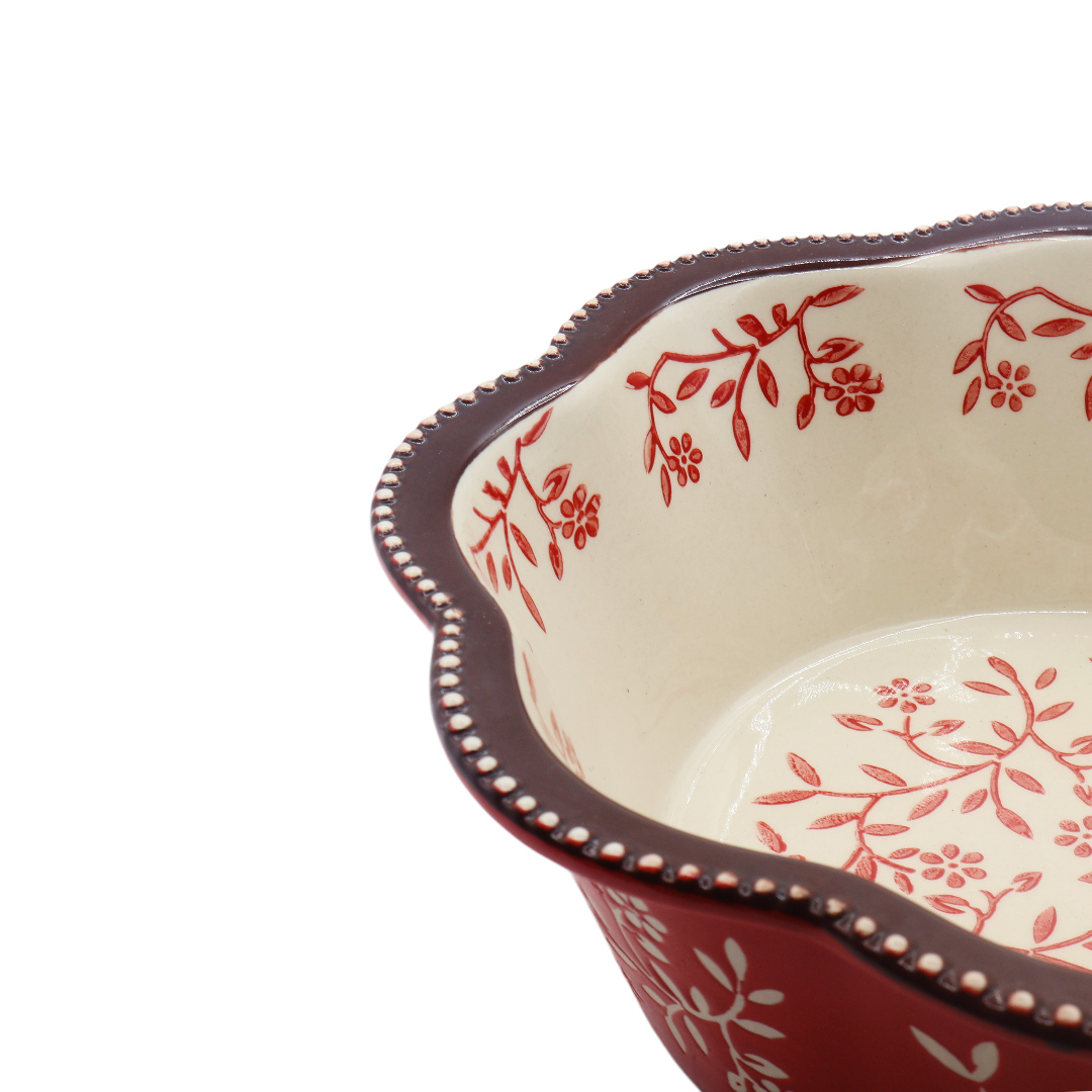 Форма для выпечки M21-111, керамика, бордовый, 21.7x21.7x7.2 см - thumbs image 3