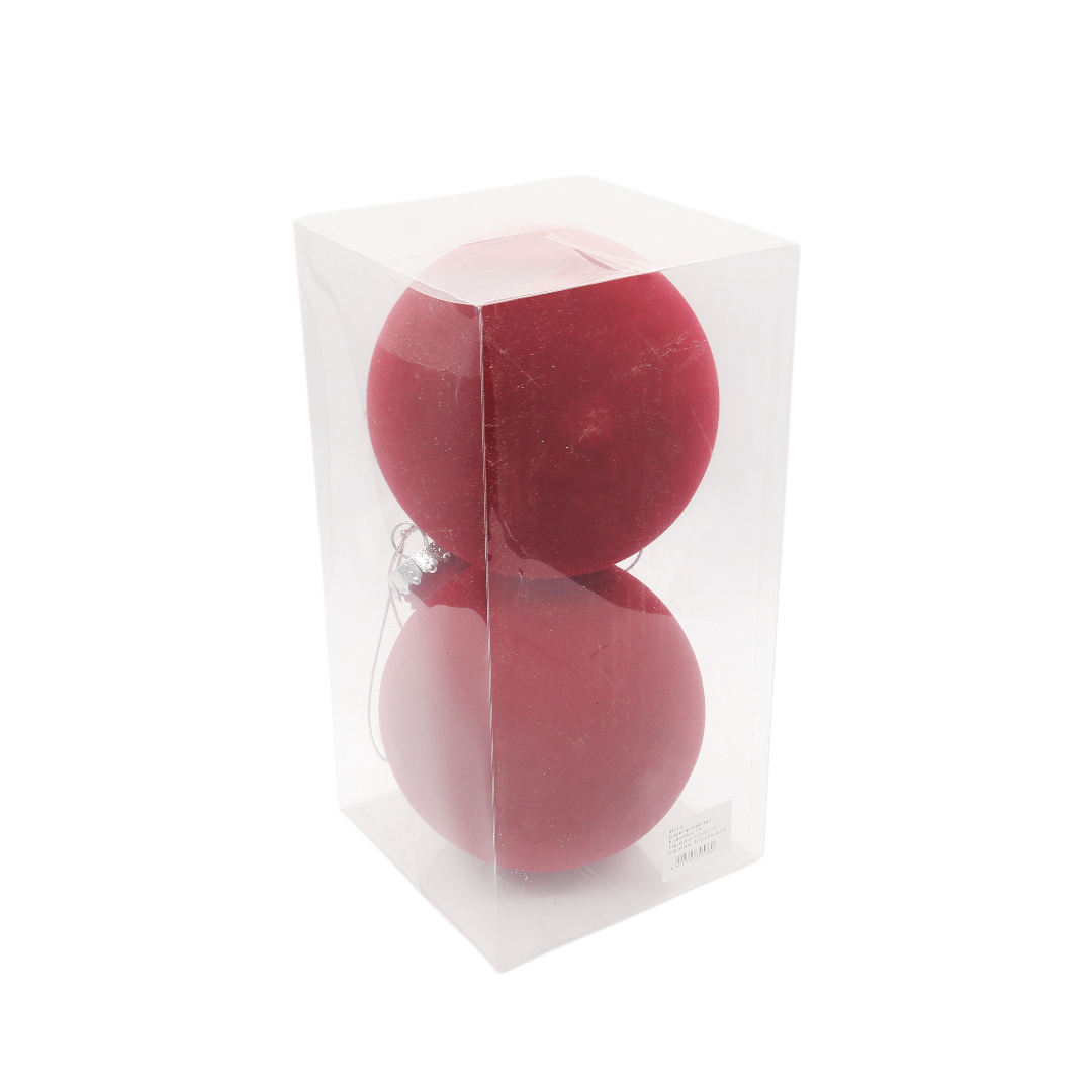 Set 2 globuri pentru brad M23-4 - Bordo