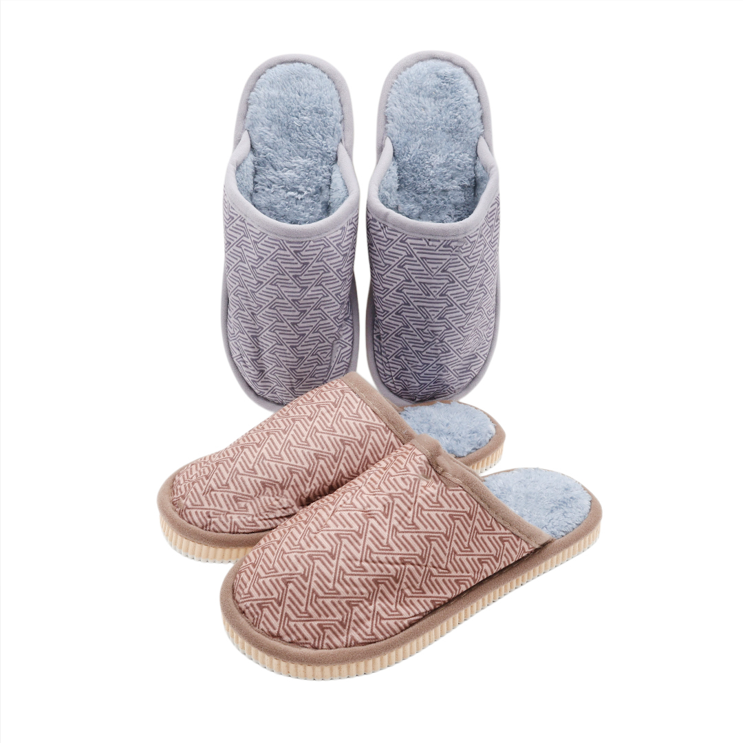 Papuci de cameră bărbați M26-450, textil, talpa EVA, multicolor, marimea 40-41 / 44-45