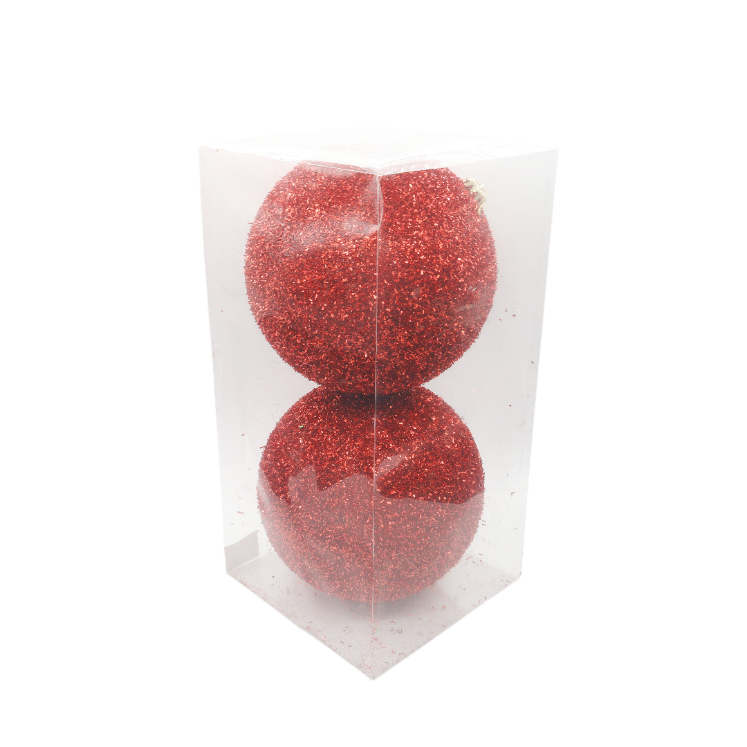 Set 2 globuri decorative M23-89 - Roşu