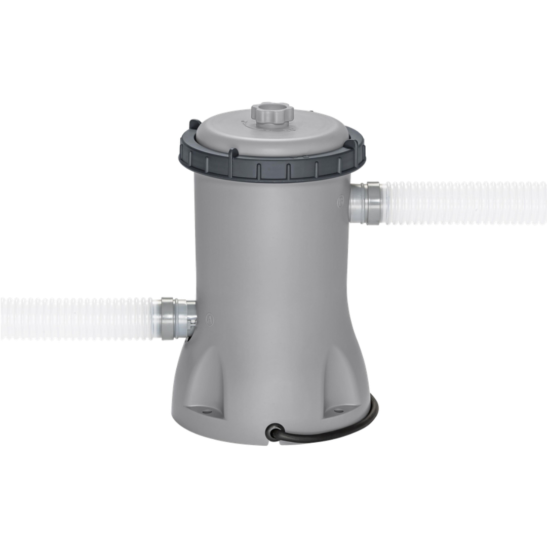 Piscină cu cadru metalic Bestway M25-66, gri, supraterană, cu pompa de filtrare + scara, 6478 L,  4.04 m x 2.01 m x 1.00 m - thumbs image 4