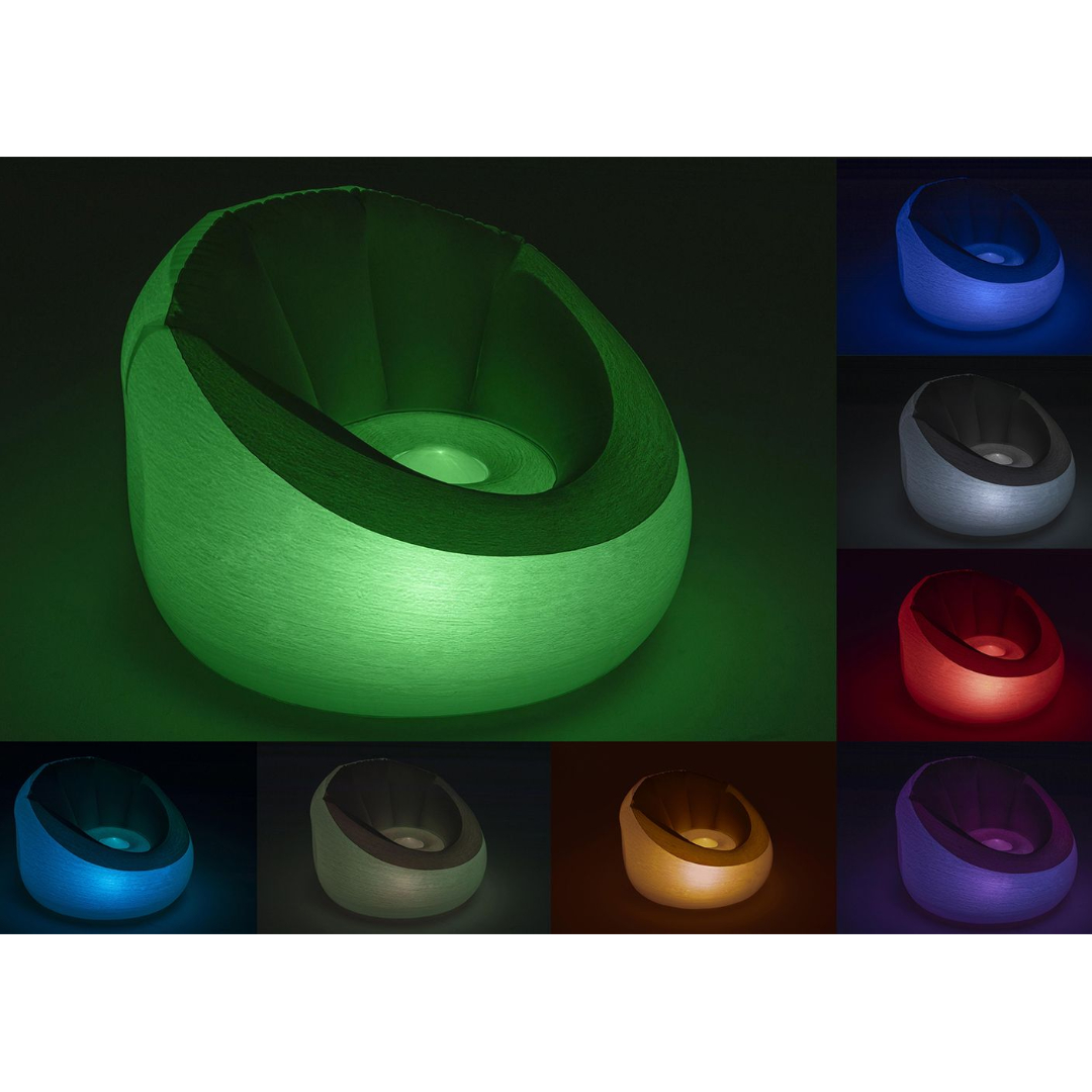 Fotoliu gonflabil M25-91, LED multicolor, vinil rezistent, 1.02 m x 97 cm x 71 cm, greutatea maximală 100 kg - thumbs image 5
