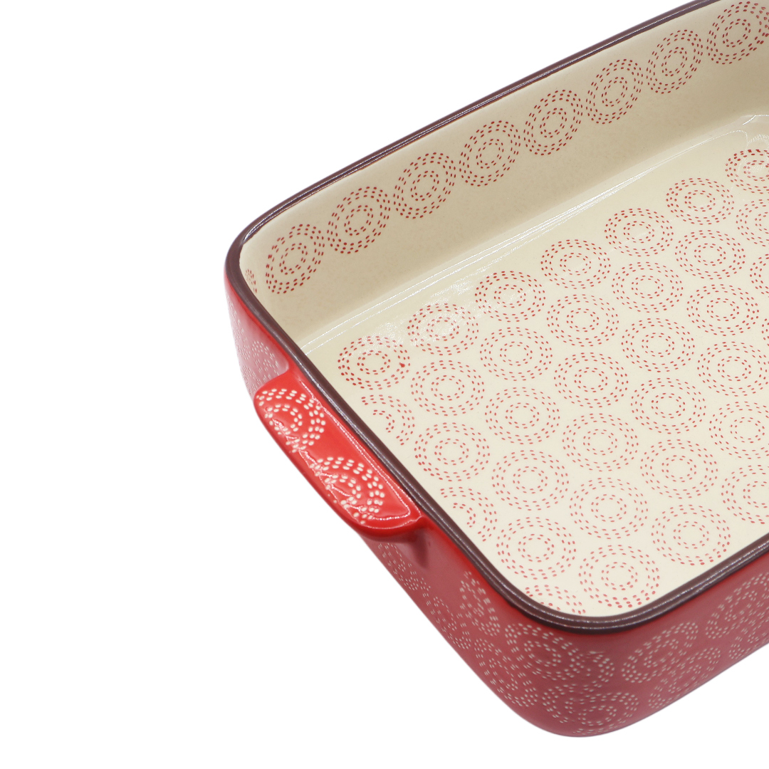 Форма для выпечки M21-103, керамика, бордовый, 27.6x18.5x6.4 см - thumbs image 3