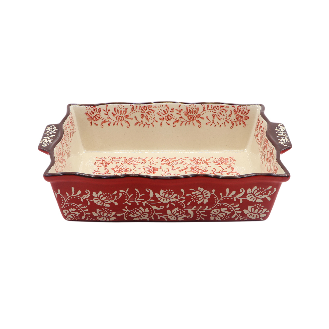 Форма для выпечки M21-107, керамика, бордовый, 27x18.9x6 см - thumbs image 2