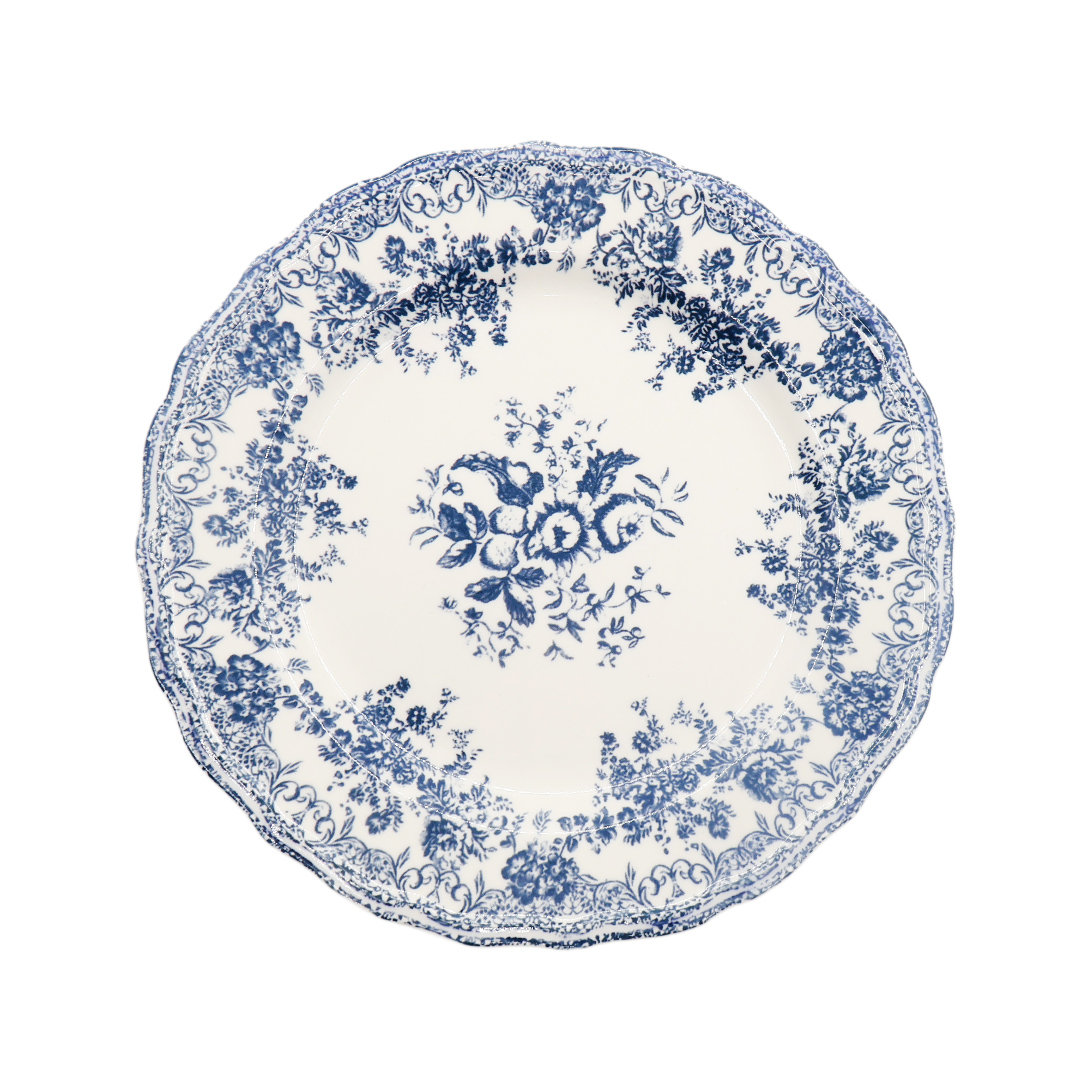 Винтажная тарелка BYFOMA M21-9, керамика, цветочный принт, 2.2x20.3 см - thumbs image 2