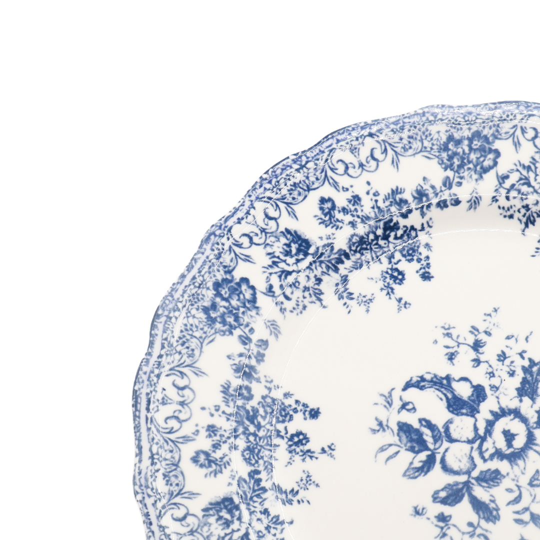 Винтажная тарелка BYFOMA M21-9, керамика, цветочный принт, 2.2x20.3 см - thumbs image 3